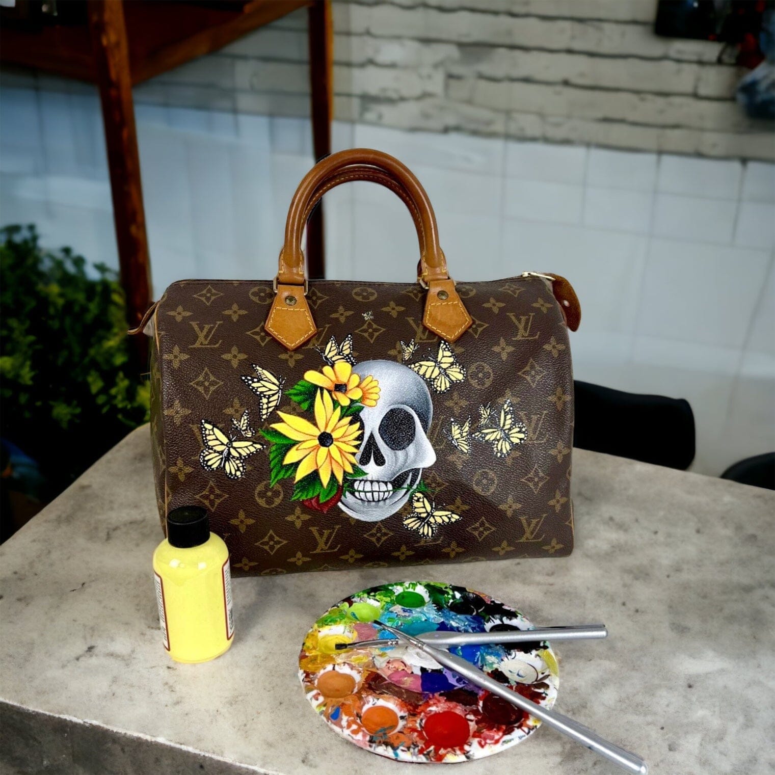 painted louis vuitton handbags