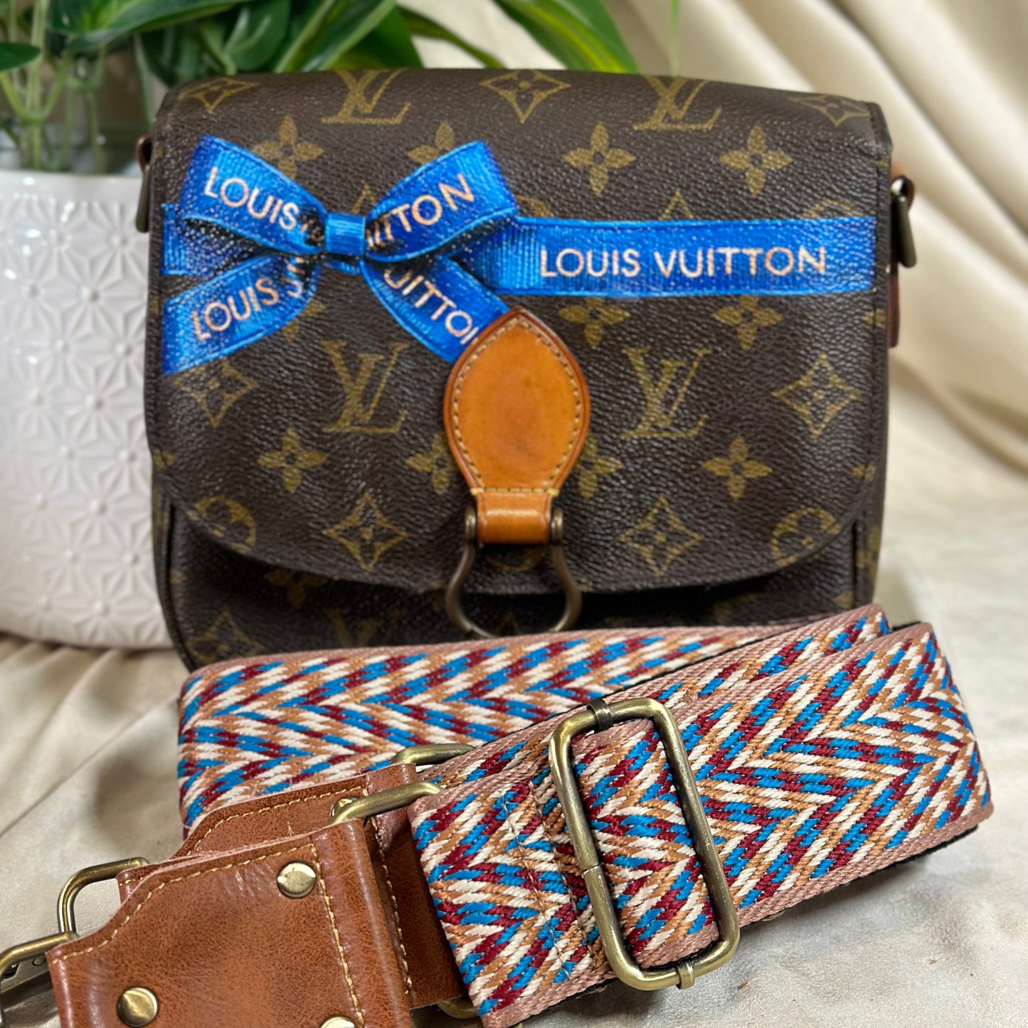 Hand painted Louis Vuitton Bag