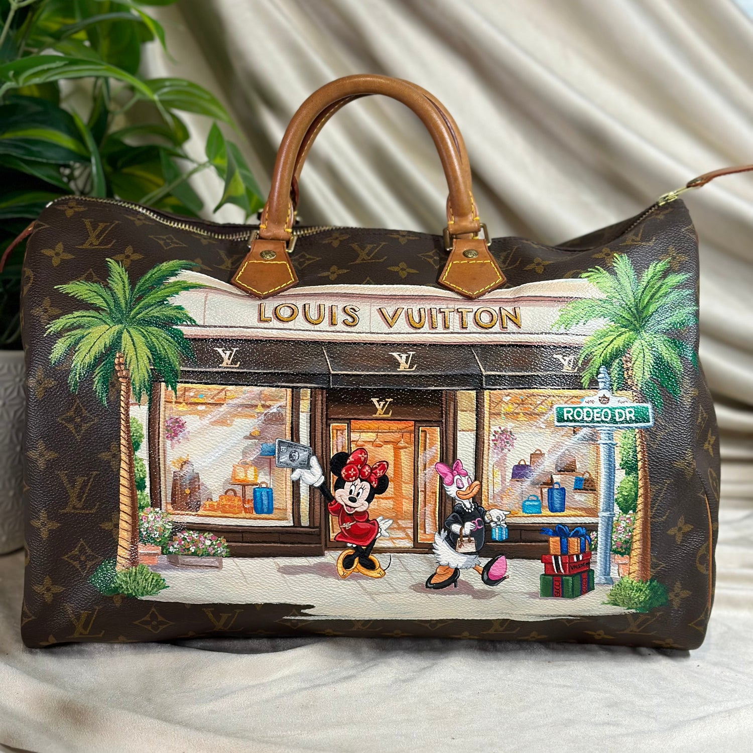 Hand painted Louis Vuitton Bag