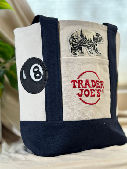 Artful -Trader Joe's Mini Tote Bag - Navy Blue