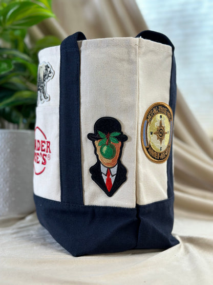 Artful -Trader Joe's Mini Tote Bag - Navy Blue