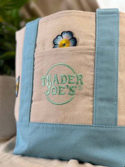 Artful -Trader Joe's Mini Tote Bag - Baby Blue