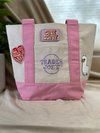 Artful -Trader Joe's Mini Tote Bag - Pink