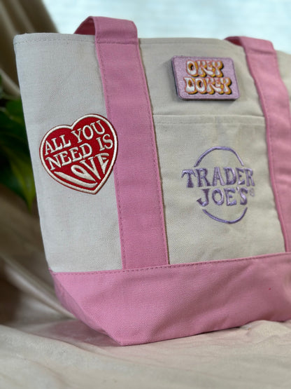 Artful -Trader Joe's Mini Tote Bag - Pink