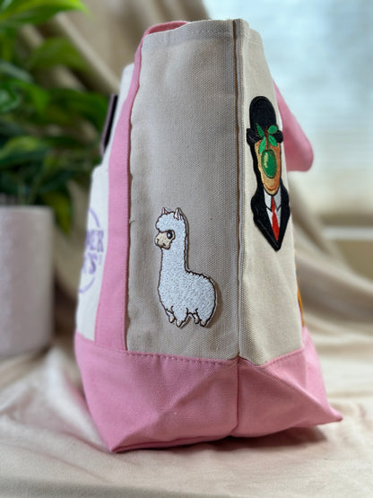 Artful -Trader Joe's Mini Tote Bag - Pink