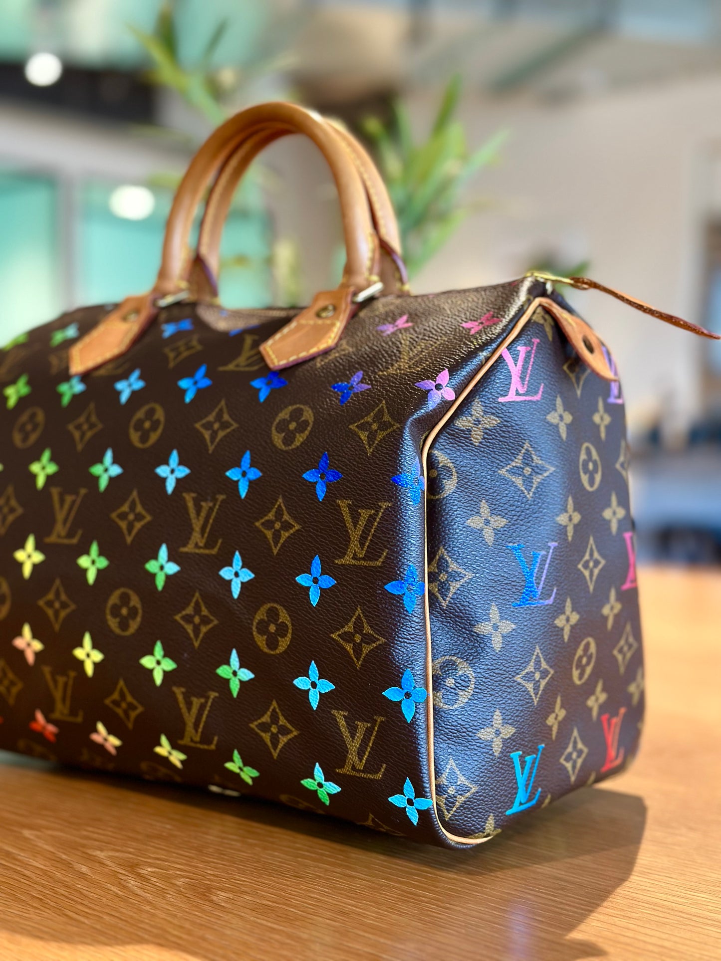 Hand painted Louis Vuitton Bag