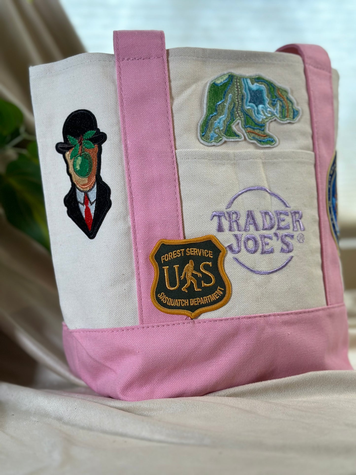 Artful -Trader Joe's Mini Tote Bag - Pink