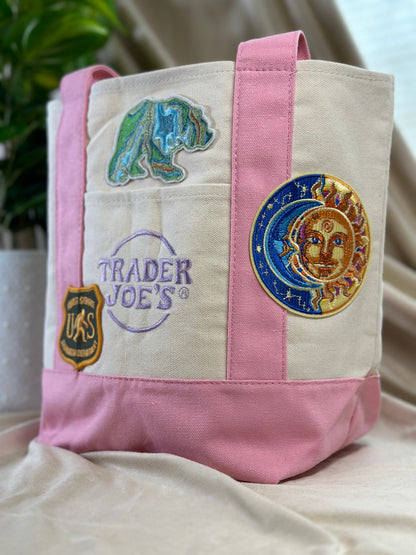 Artful -Trader Joe's Mini Tote Bag - Pink
