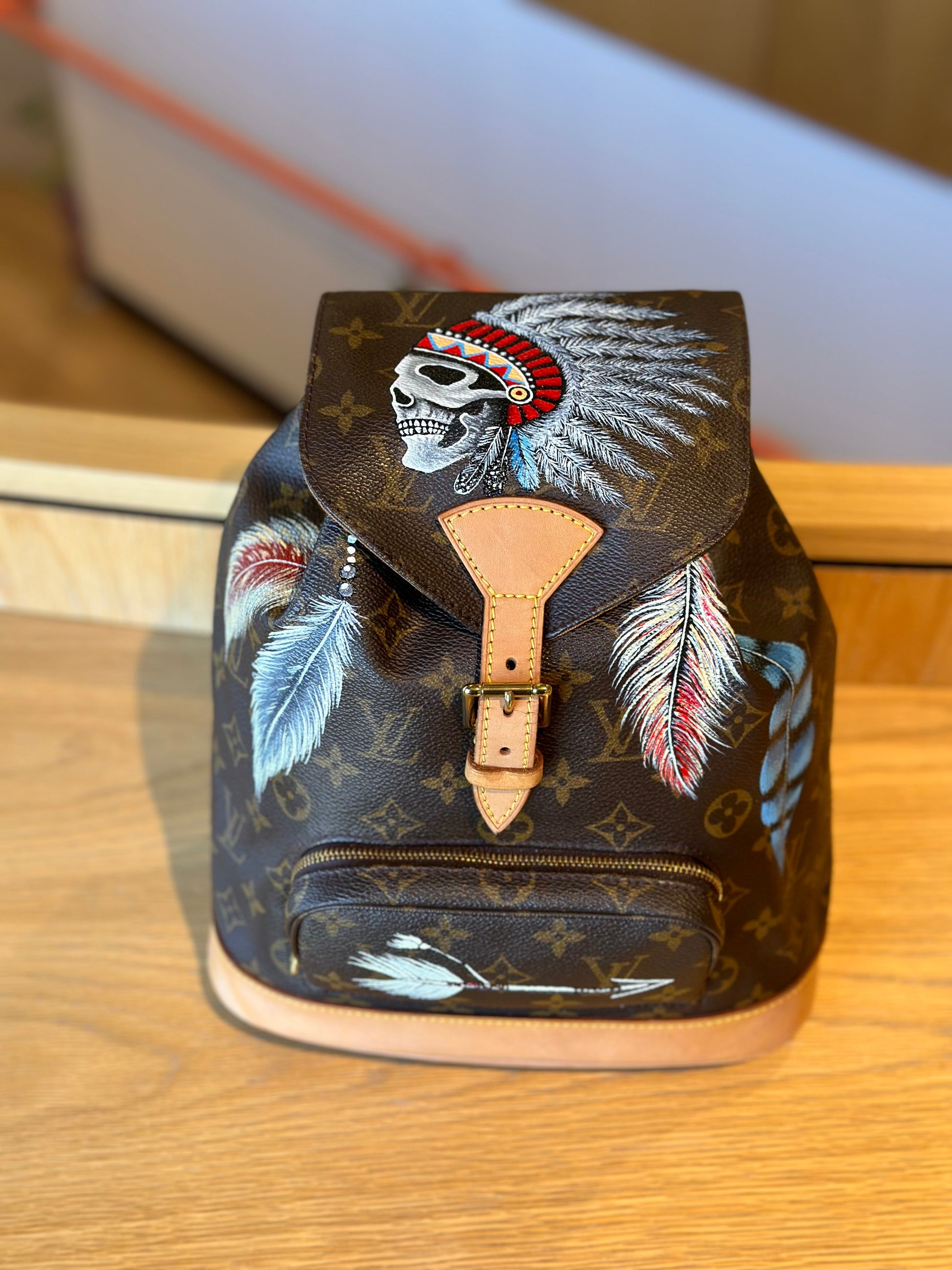 Hand painted Louis Vuitton Bag