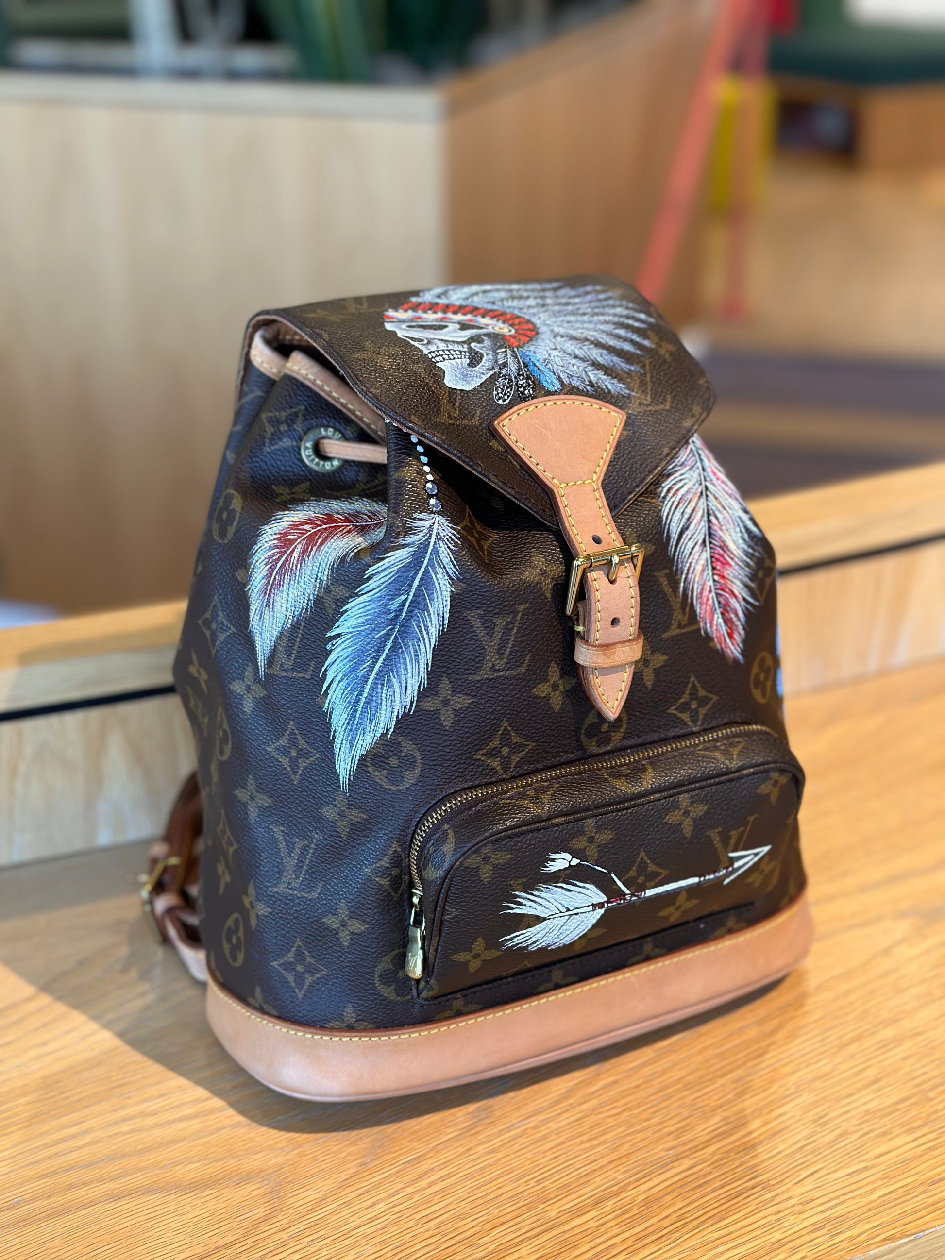 Hand painted Louis Vuitton Bag