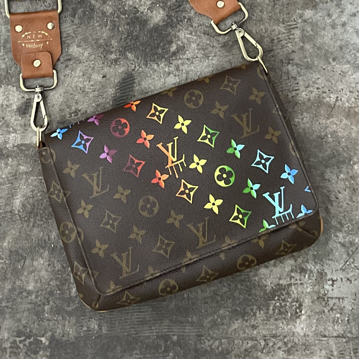 Hand painted Louis Vuitton Bag