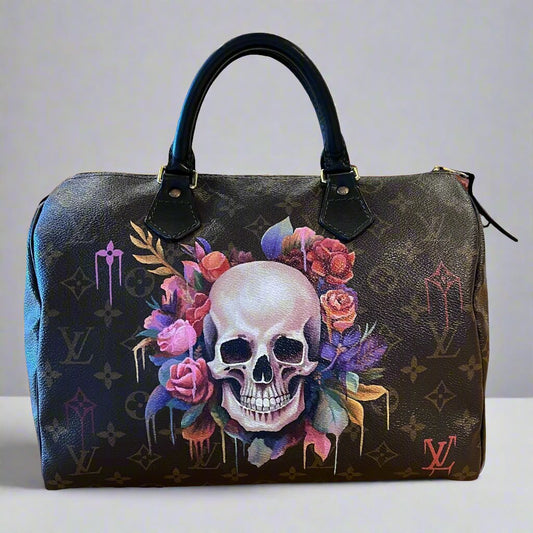 Painted Louis Vuitton with Skull