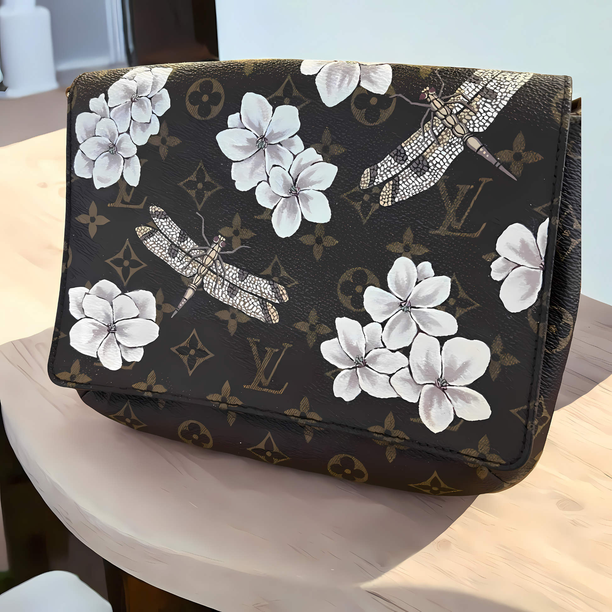 Hand painted Louis Vuitton Bag