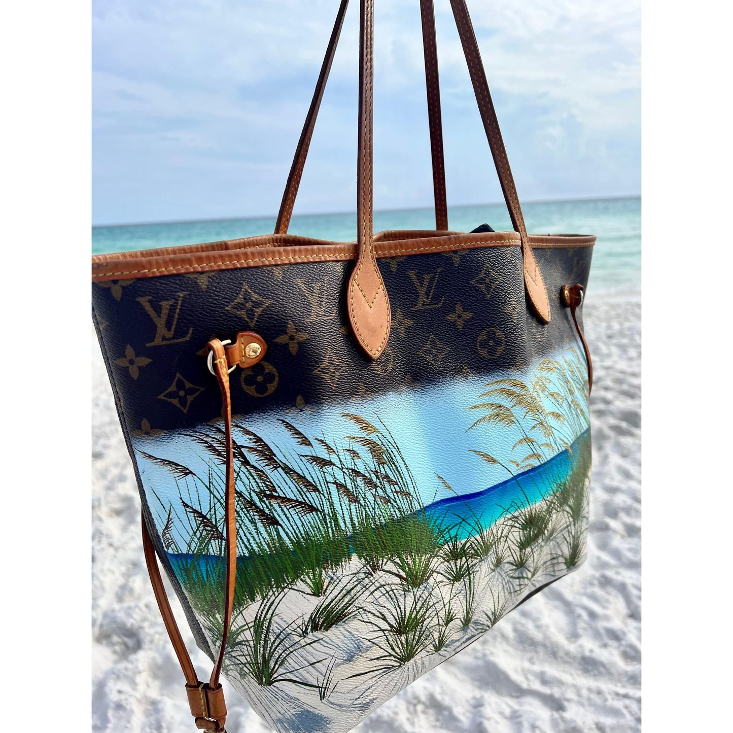 Hand painted Louis Vuitton Bag