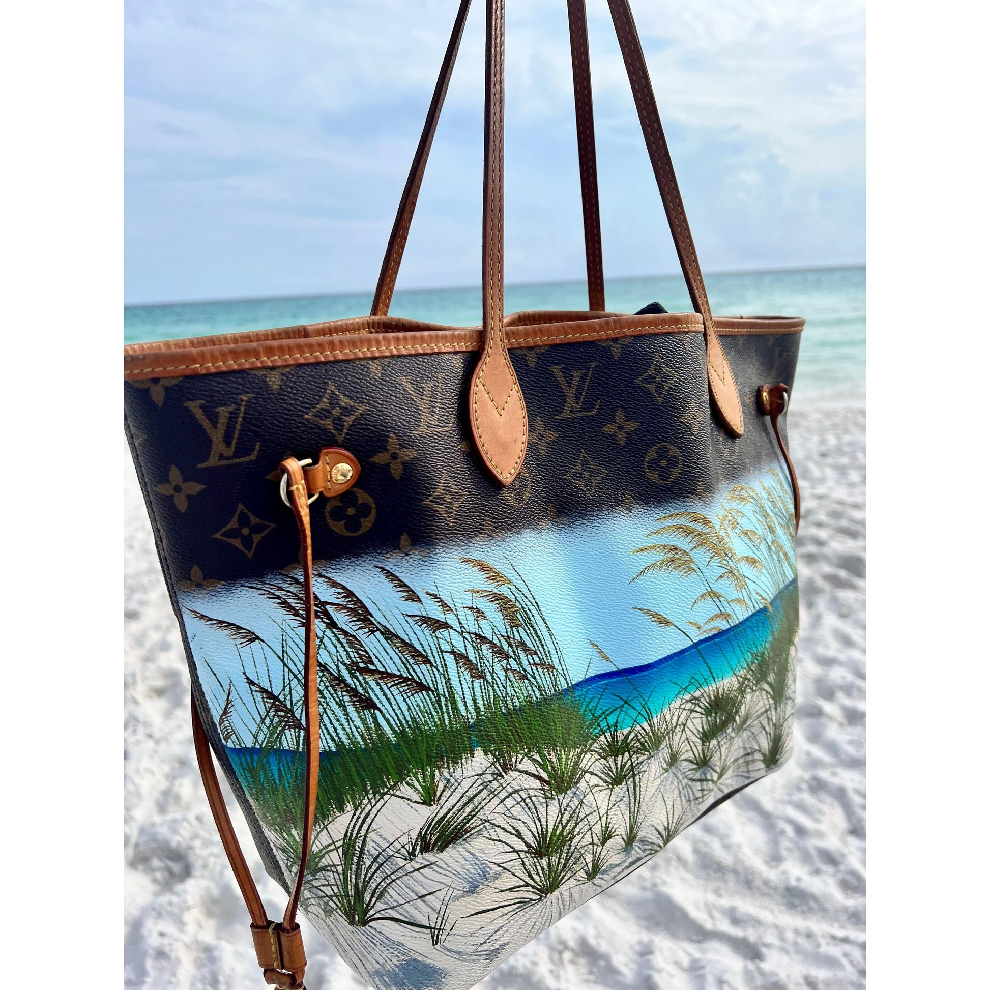 Hand painted Louis Vuitton Bag