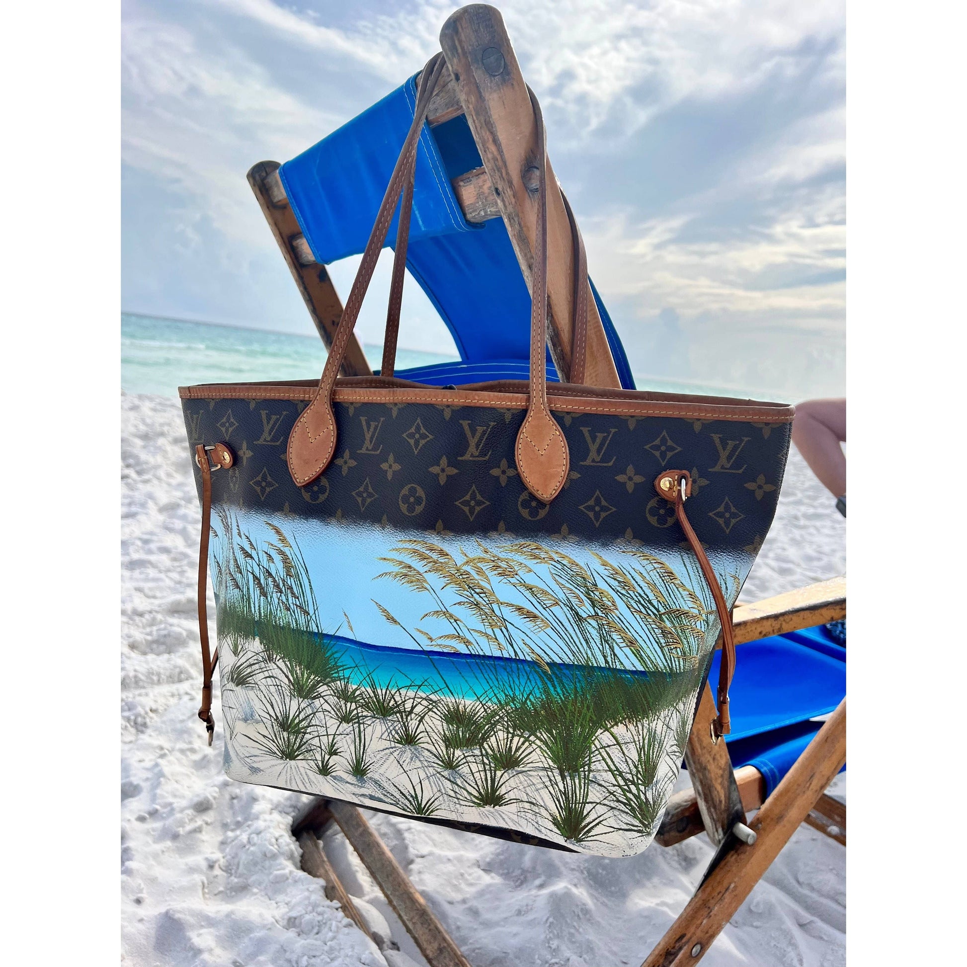 Hand painted Louis Vuitton Bag