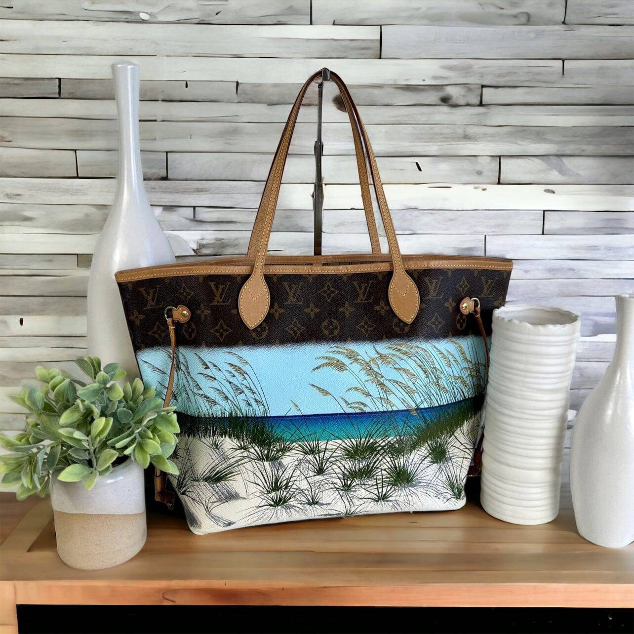 Hand painted Louis Vuitton Bag