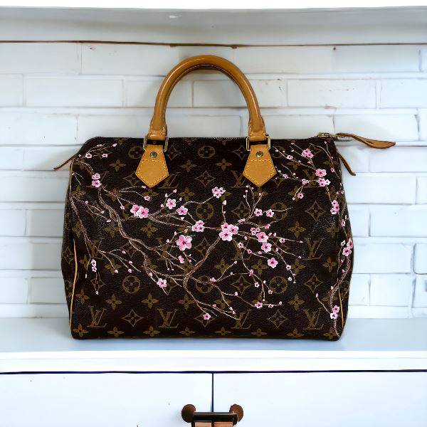 Hand painted Louis Vuitton Bag
