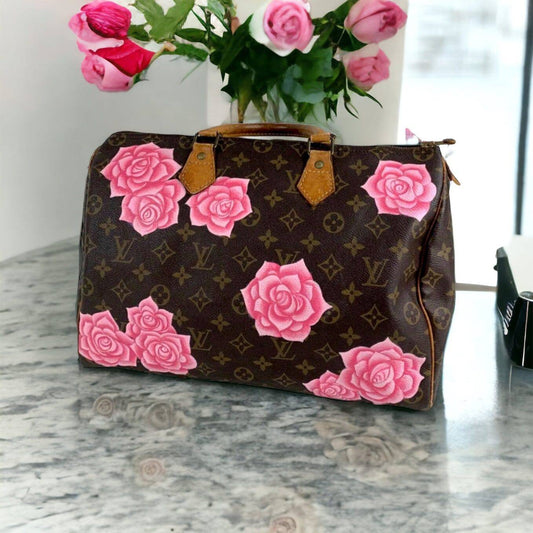Hand painted Louis Vuitton Bag