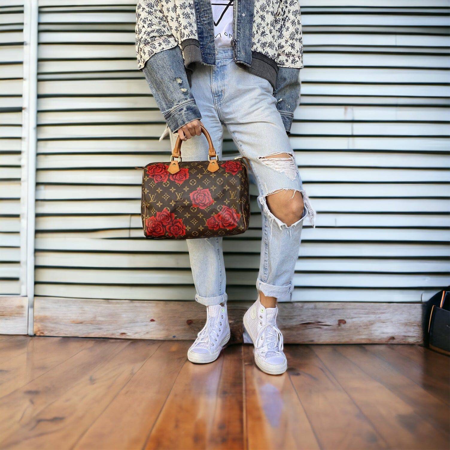 Hand painted Louis Vuitton Bag