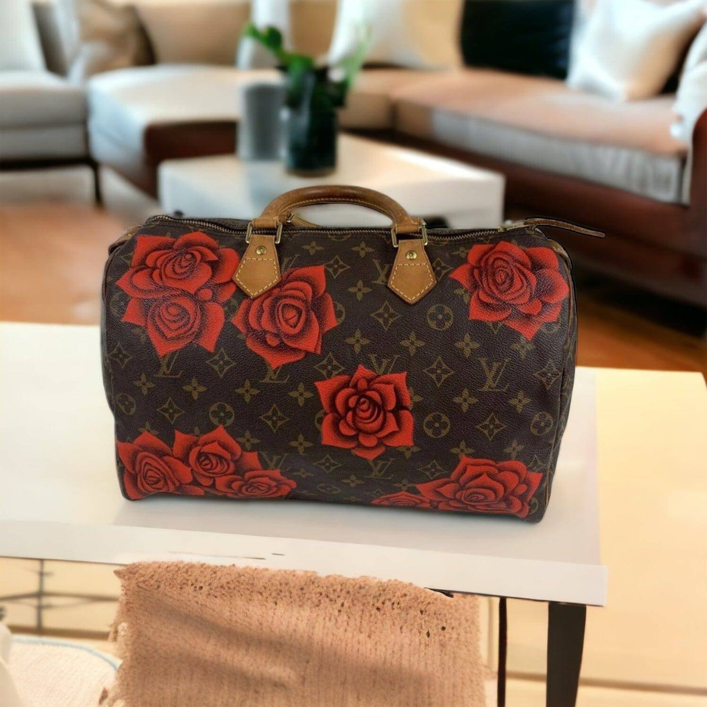 Hand painted Louis Vuitton Bag