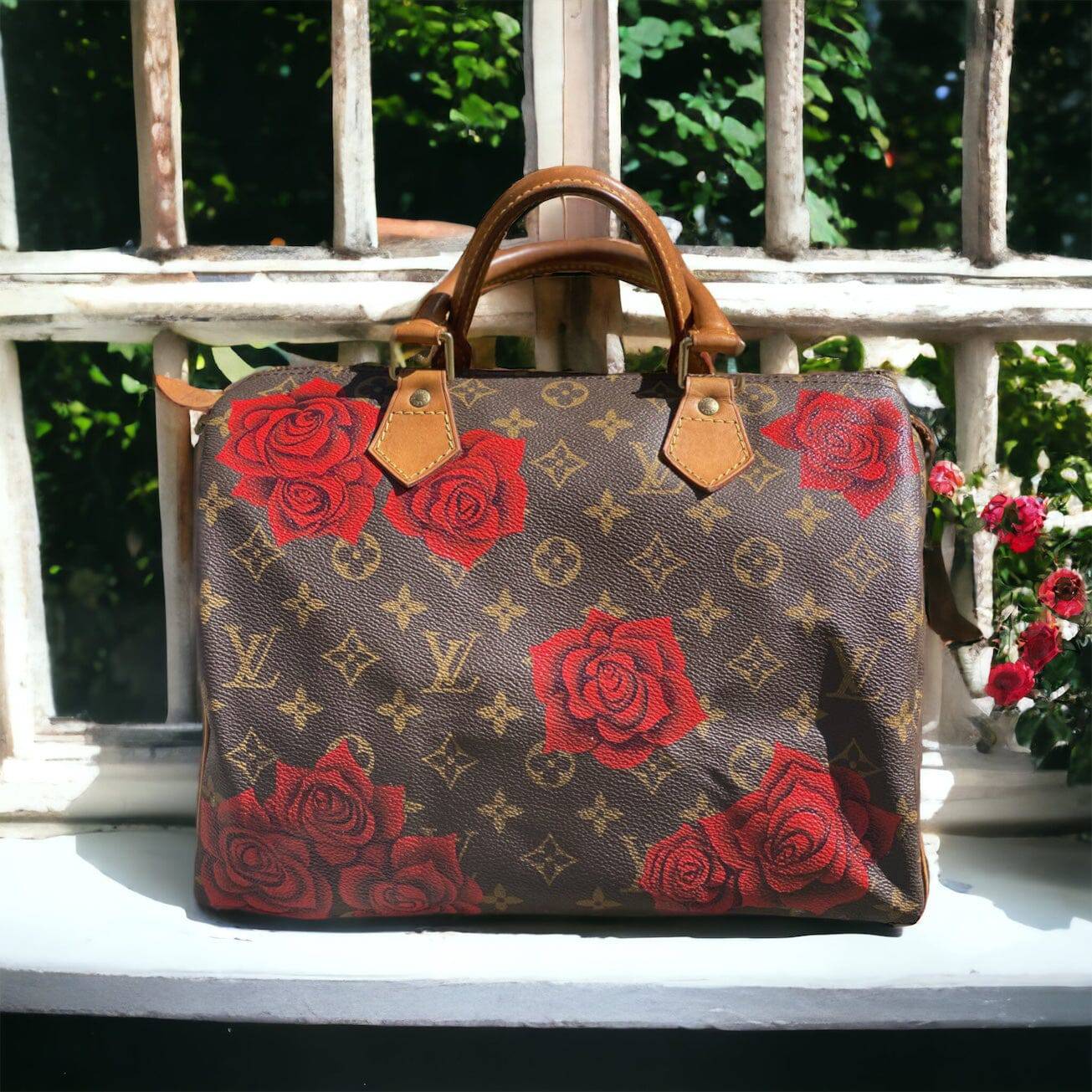 Hand painted Louis Vuitton Bag
