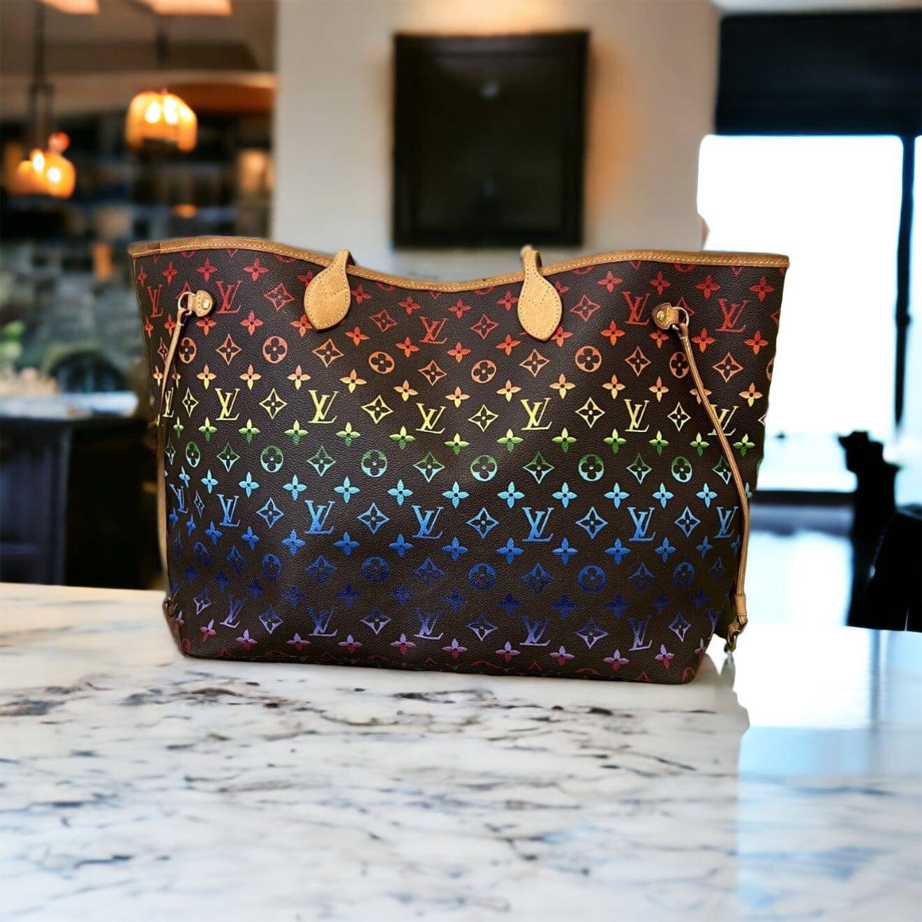 Hand painted Louis Vuitton Bag