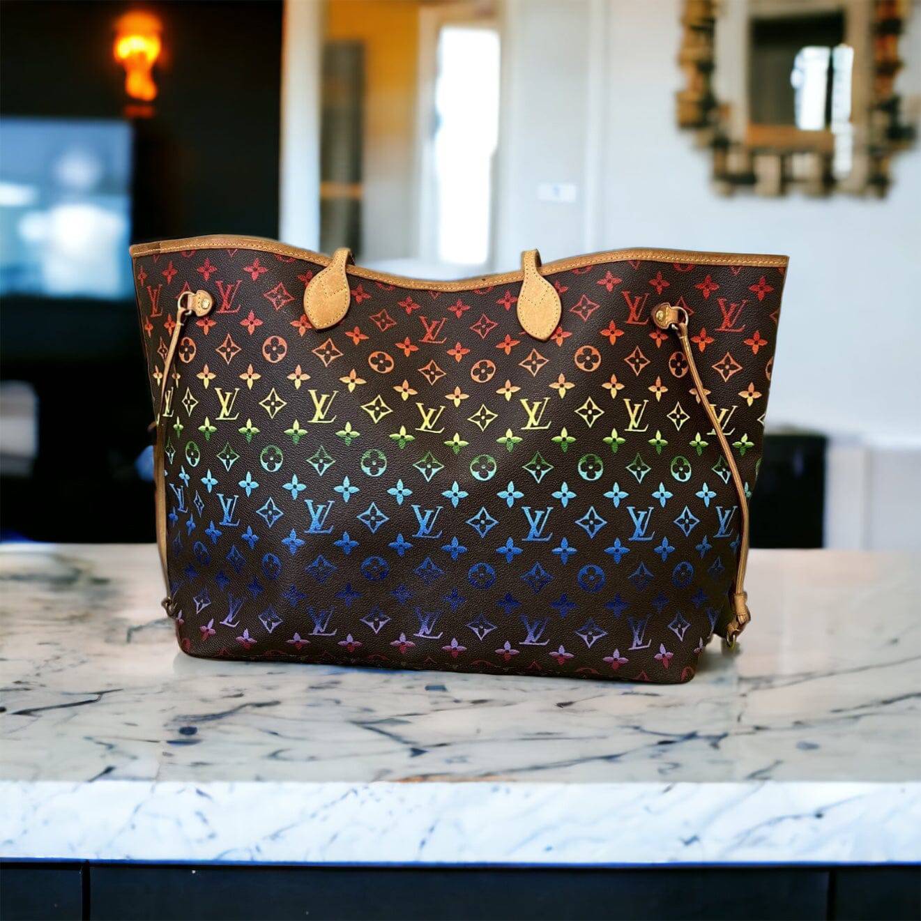 Hand painted Louis Vuitton Bag