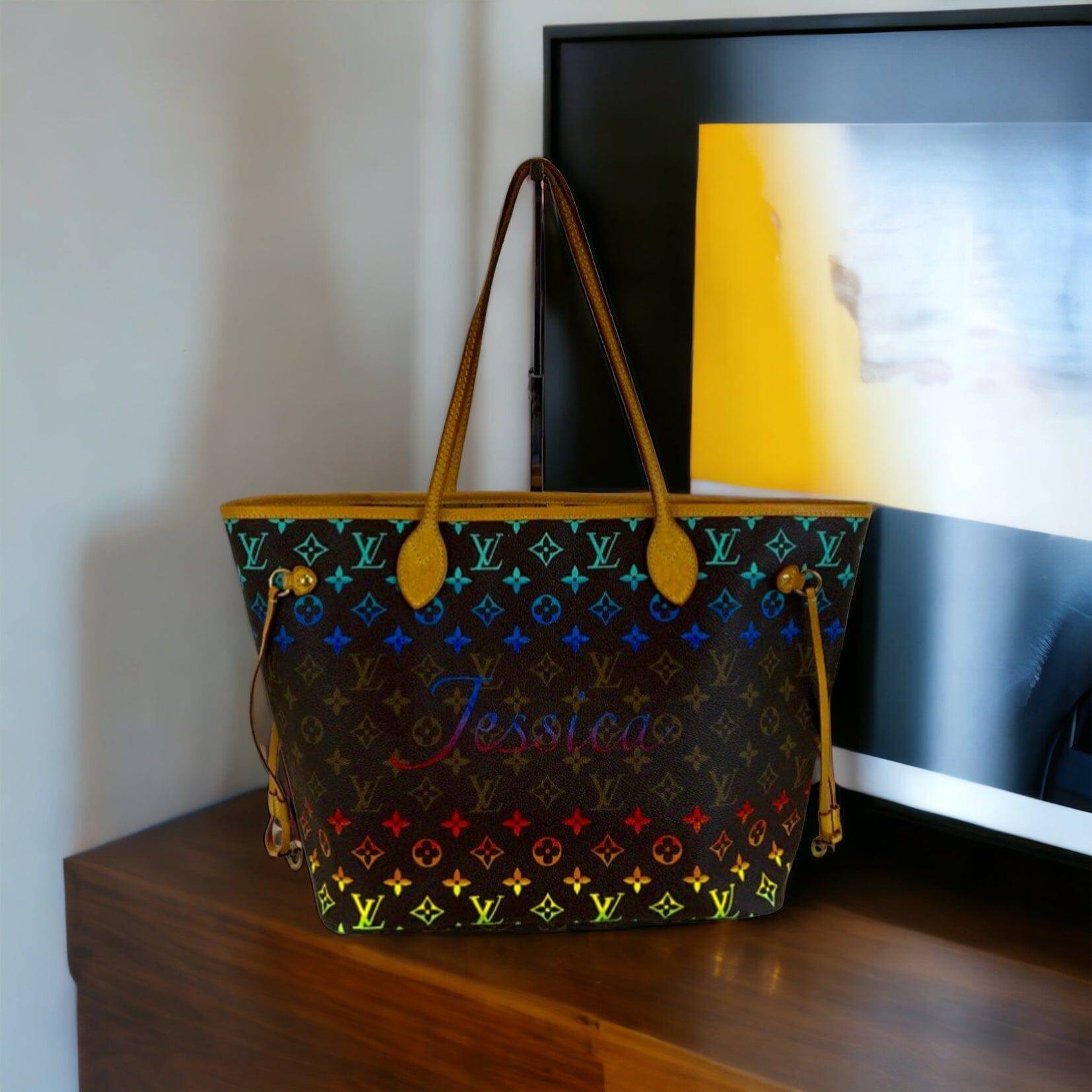 Hand painted Louis Vuitton Bag
