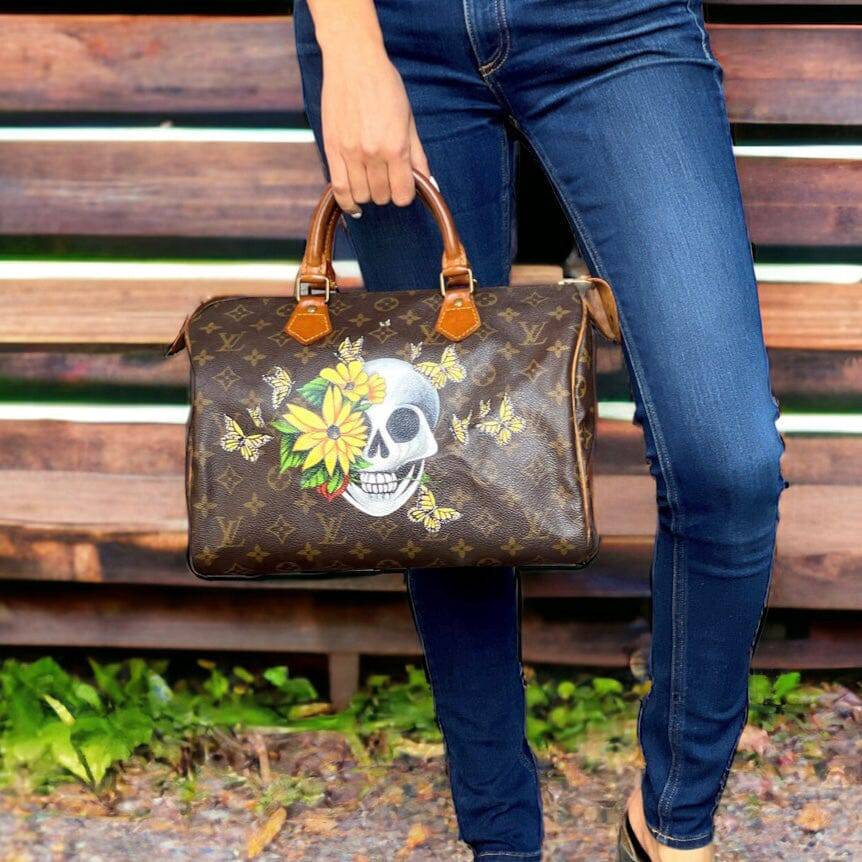 Hand painted Louis Vuitton Bag