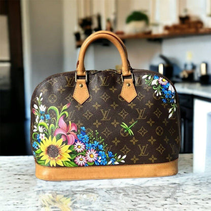 Hand painted Louis Vuitton Bag