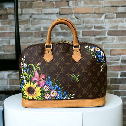 Hand painted Louis Vuitton Bag