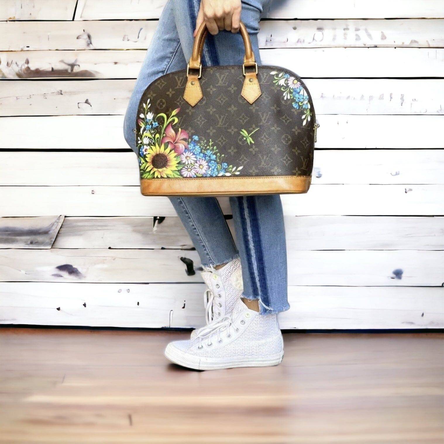 Hand painted Louis Vuitton Bag