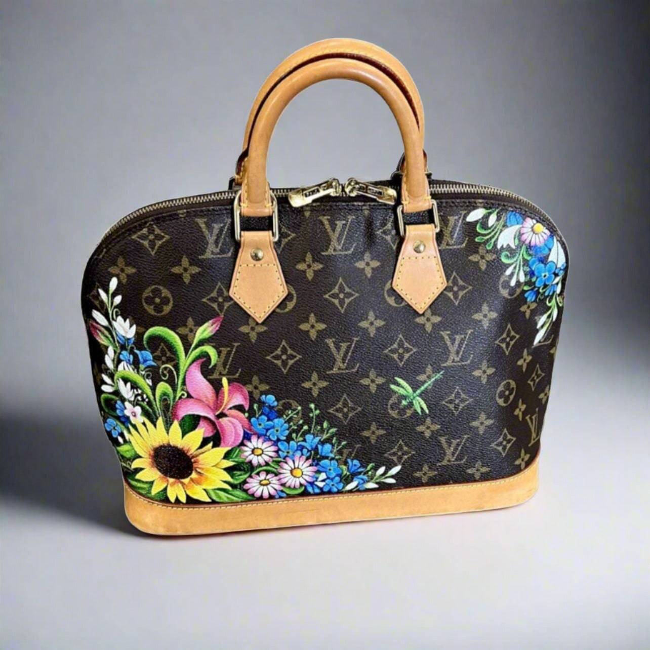Hand painted Louis Vuitton Bag