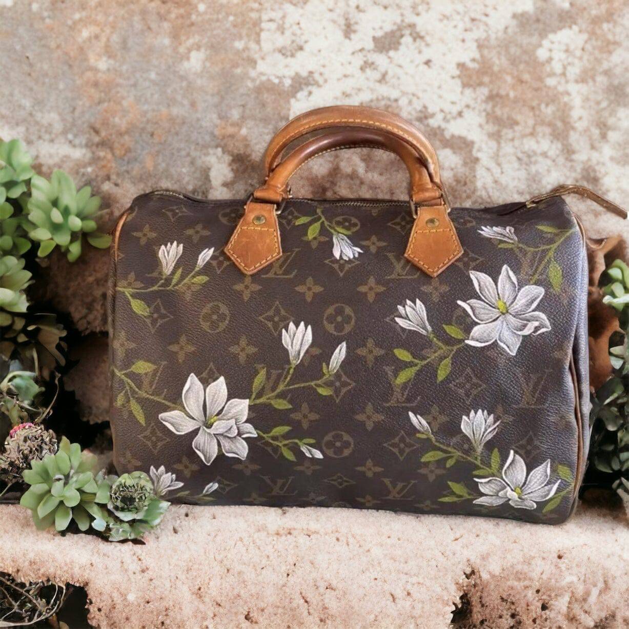 Hand painted Louis Vuitton Bag