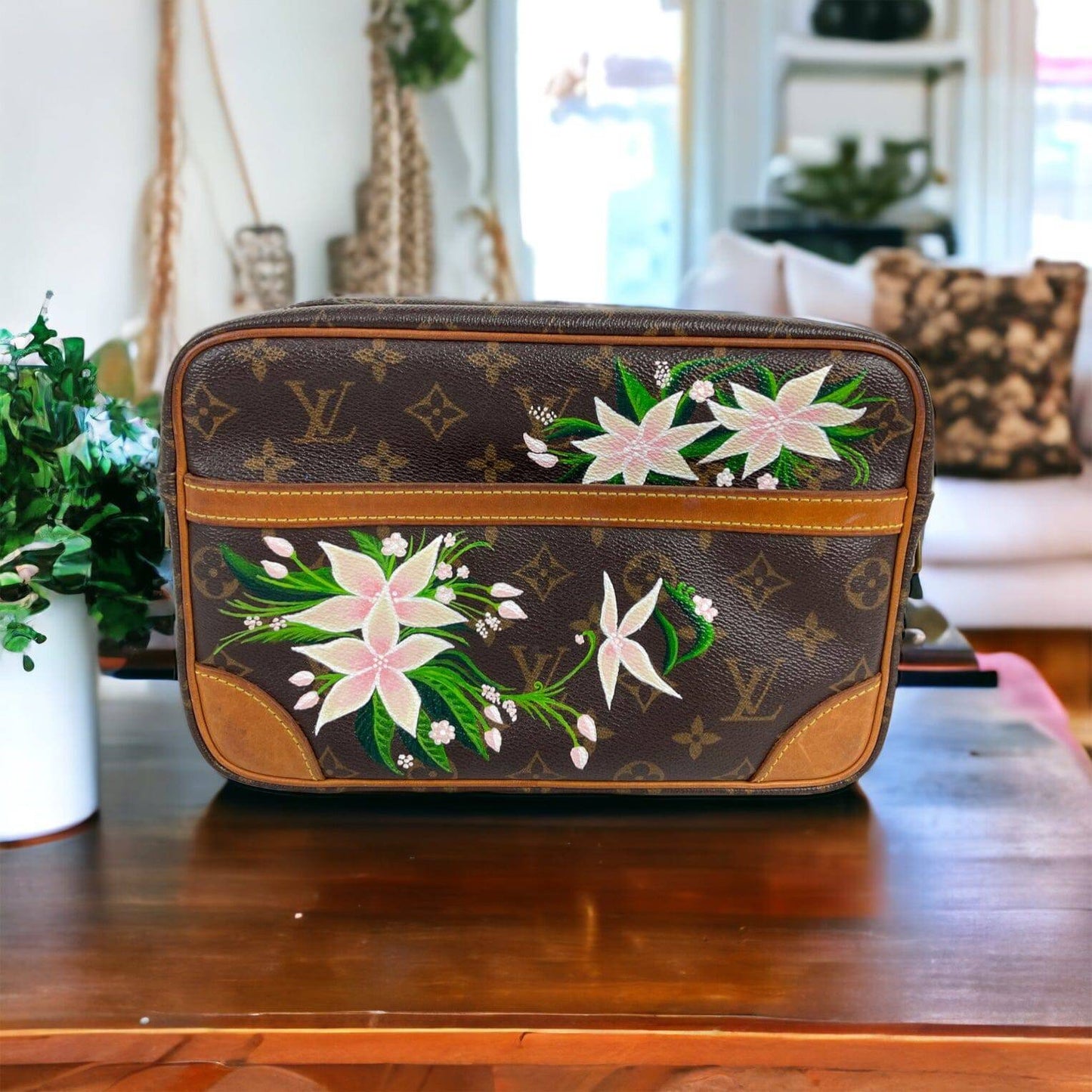 Hand painted Louis Vuitton Bag