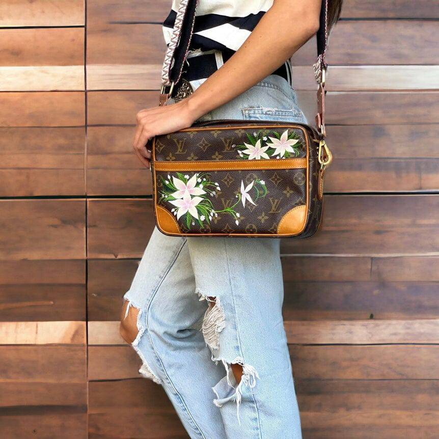 Hand painted Louis Vuitton Bag