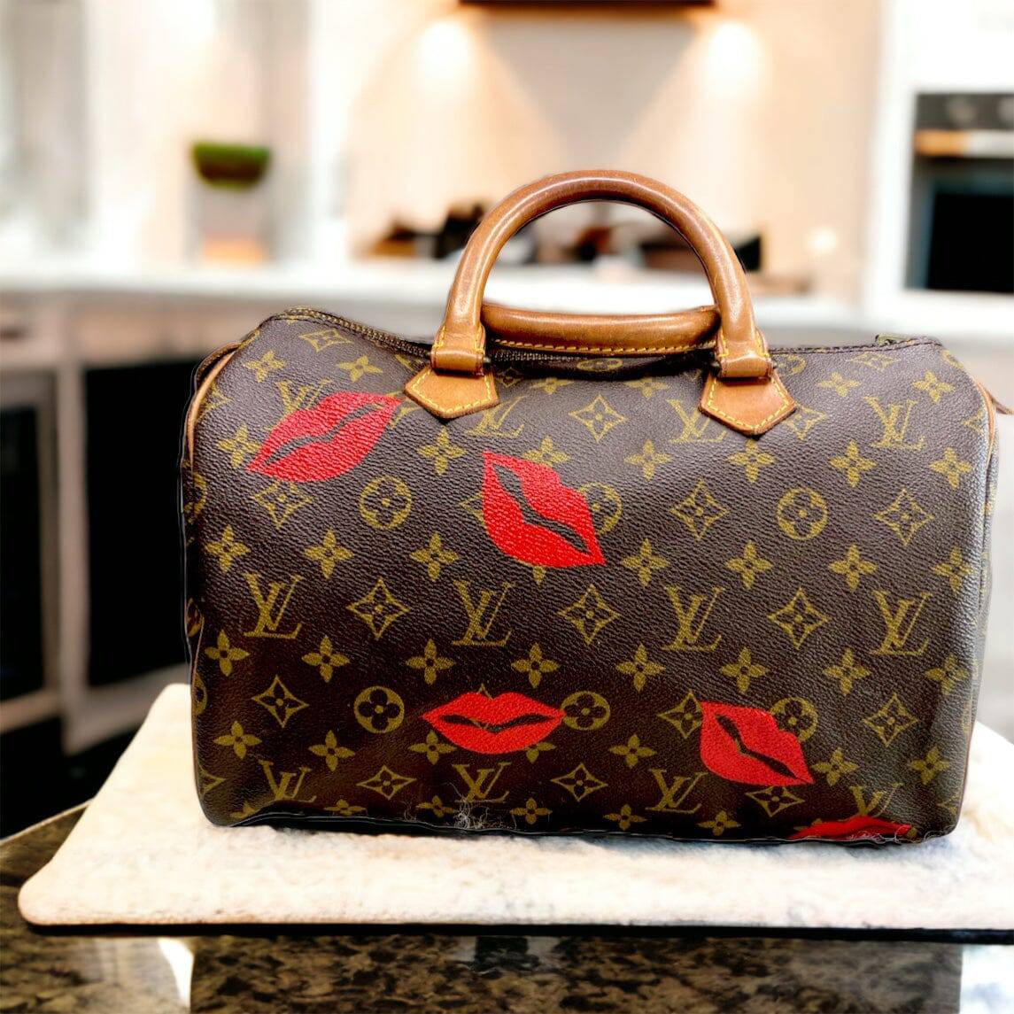 Hand painted Louis Vuitton Bag