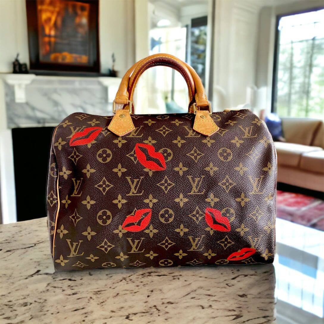 Hand painted Louis Vuitton Bag