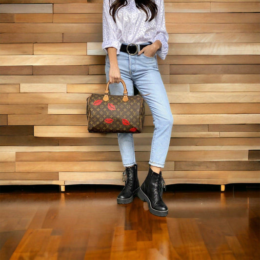 Hand painted Louis Vuitton Bag