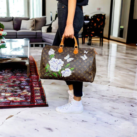 Hand painted Louis Vuitton Bag