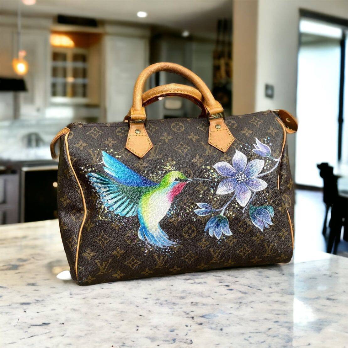 Hand painted Louis Vuitton Bag