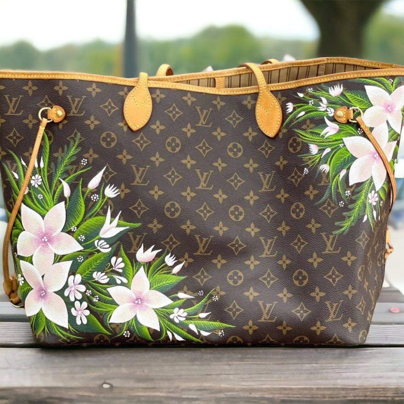 Hand painted Louis Vuitton Bag
