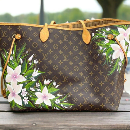 Hand painted Louis Vuitton Bag