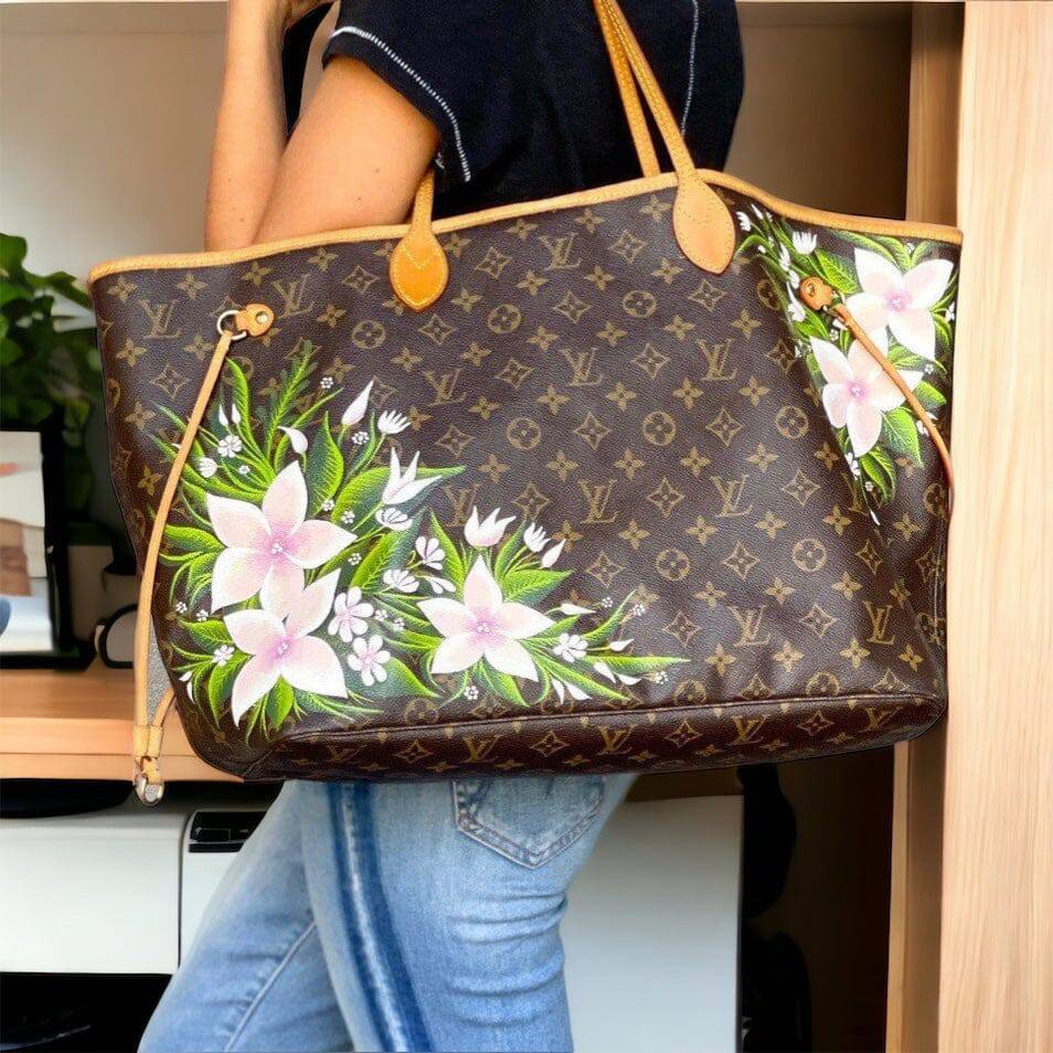 Hand painted Louis Vuitton Bag