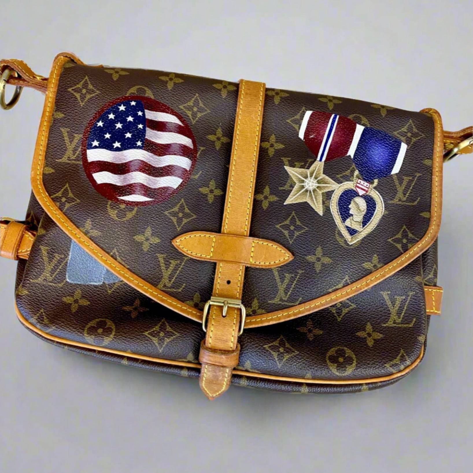 Hand painted Louis Vuitton Bag