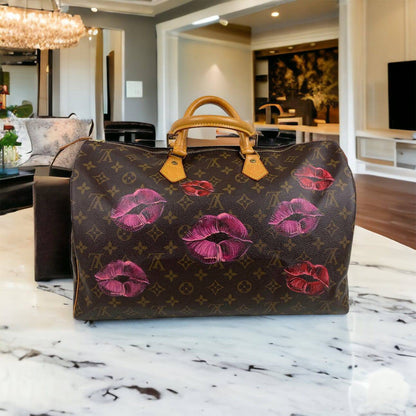 Hand painted Louis Vuitton Bag