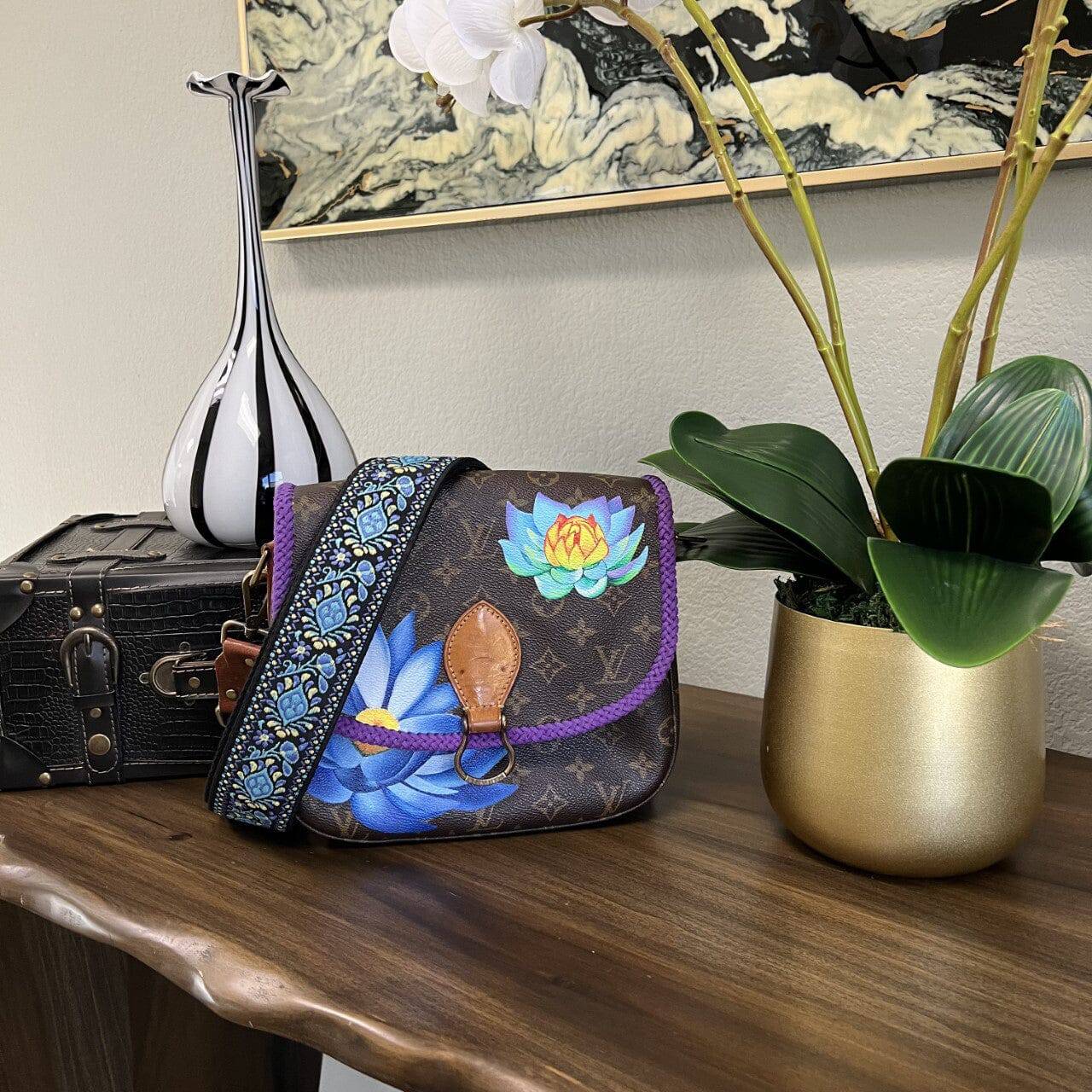 Hand painted Louis Vuitton Bag