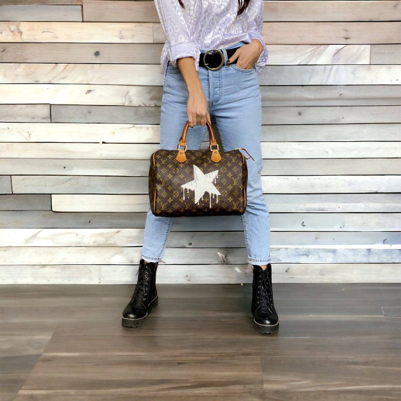 Hand painted Louis Vuitton Bag