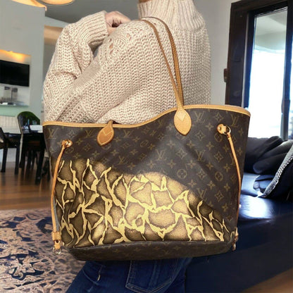Hand painted Louis Vuitton Bag